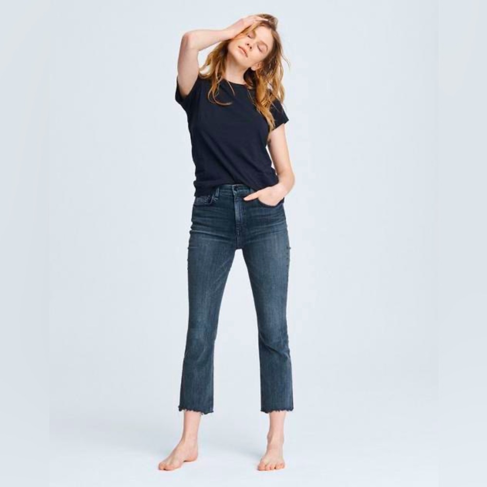 Rag & Bone Nina High Rise Ankle Flare in Beige size 28